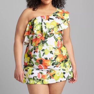 Lane Bryant Ruffled One Shoulder Bathing Suit Top 26